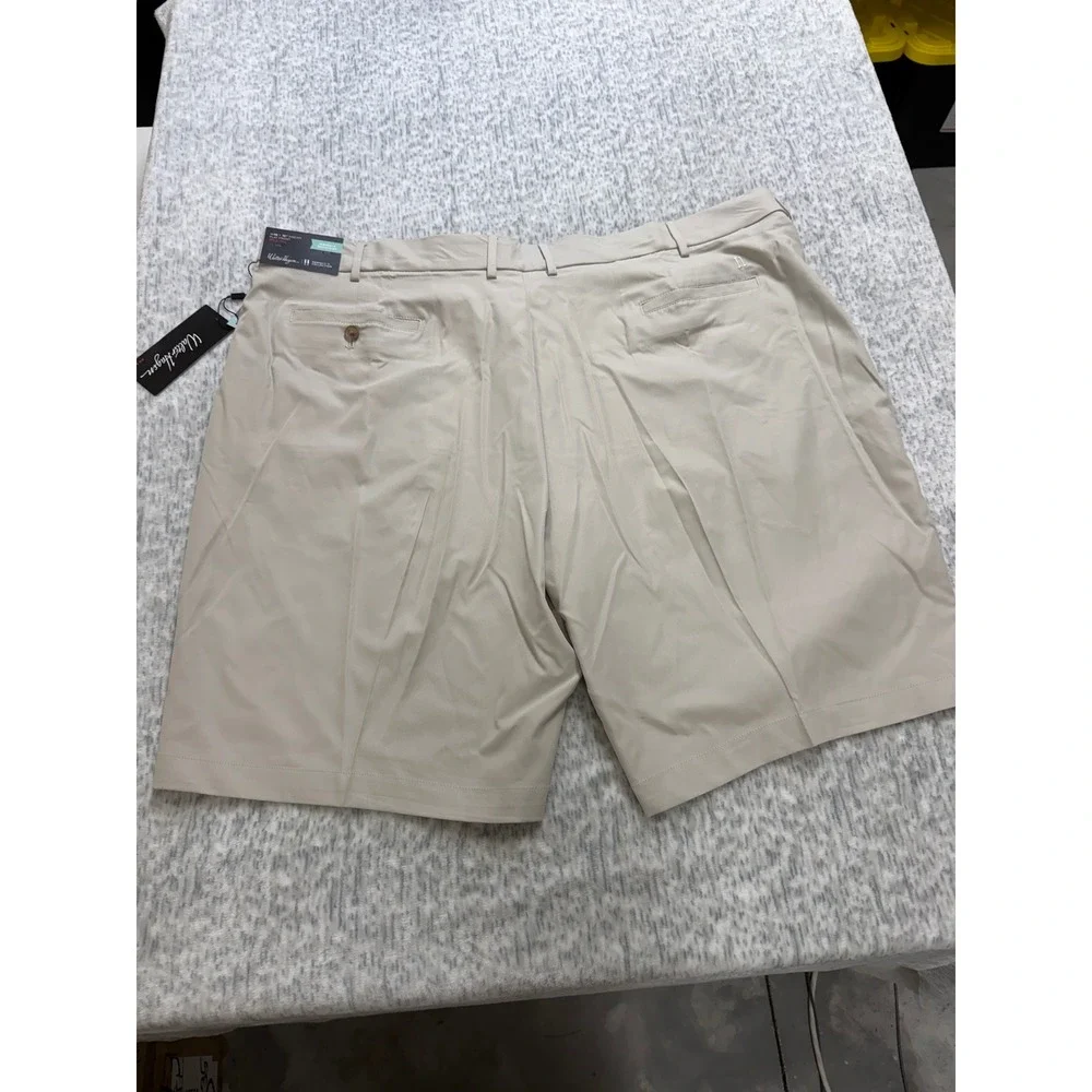Walter Hagen Mens Light Khaki Perfect 11 Golf Shorts Big & Tall 48‎ MGA14400BT
